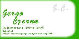 gergo czerna business card